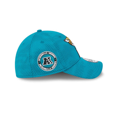 This is a Jacksonville Jaguars NFL Sideline 2024 Turquoise 39THIRTY Stretch Fit Cap 6