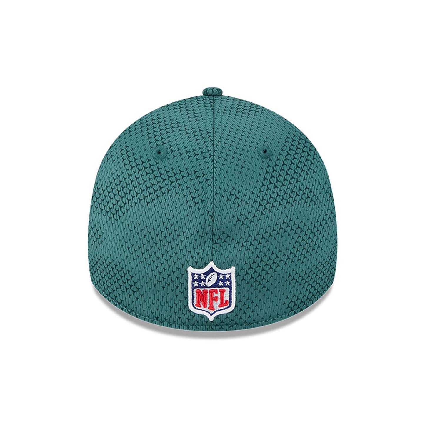 This is a Philadelphia Eagles NFL Sideline 2024 Dark Green 39THIRTY Stretch Fit Cap 5