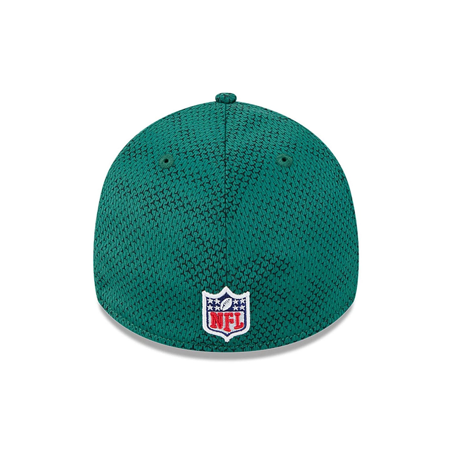 This is a New York Jets NFL Sideline 2024 Green 39THIRTY Stretch Fit Cap 4