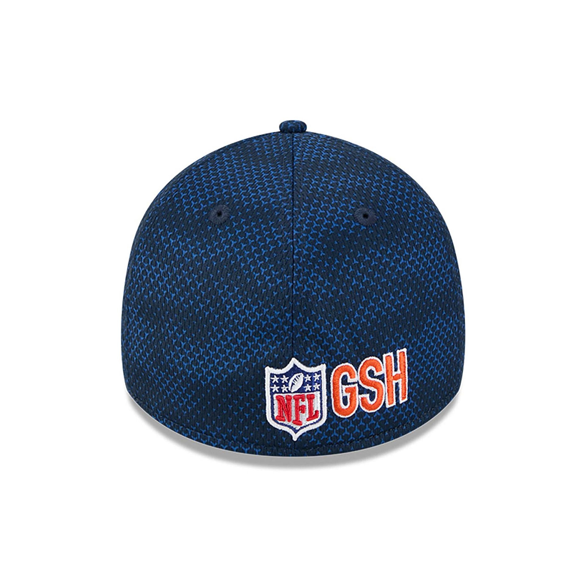 This is a Chicago Bears NFL Sideline 2024 Navy 39THIRTY Stretch Fit Cap 5