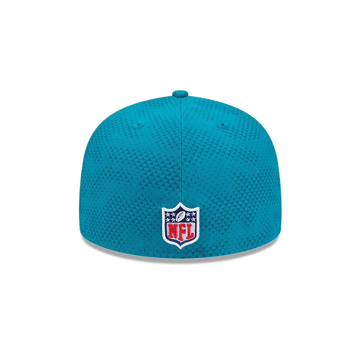 This is a Jacksonville Jaguars NFL Sideline 2024 Turquoise 59FIFTY Fitted Cap 5