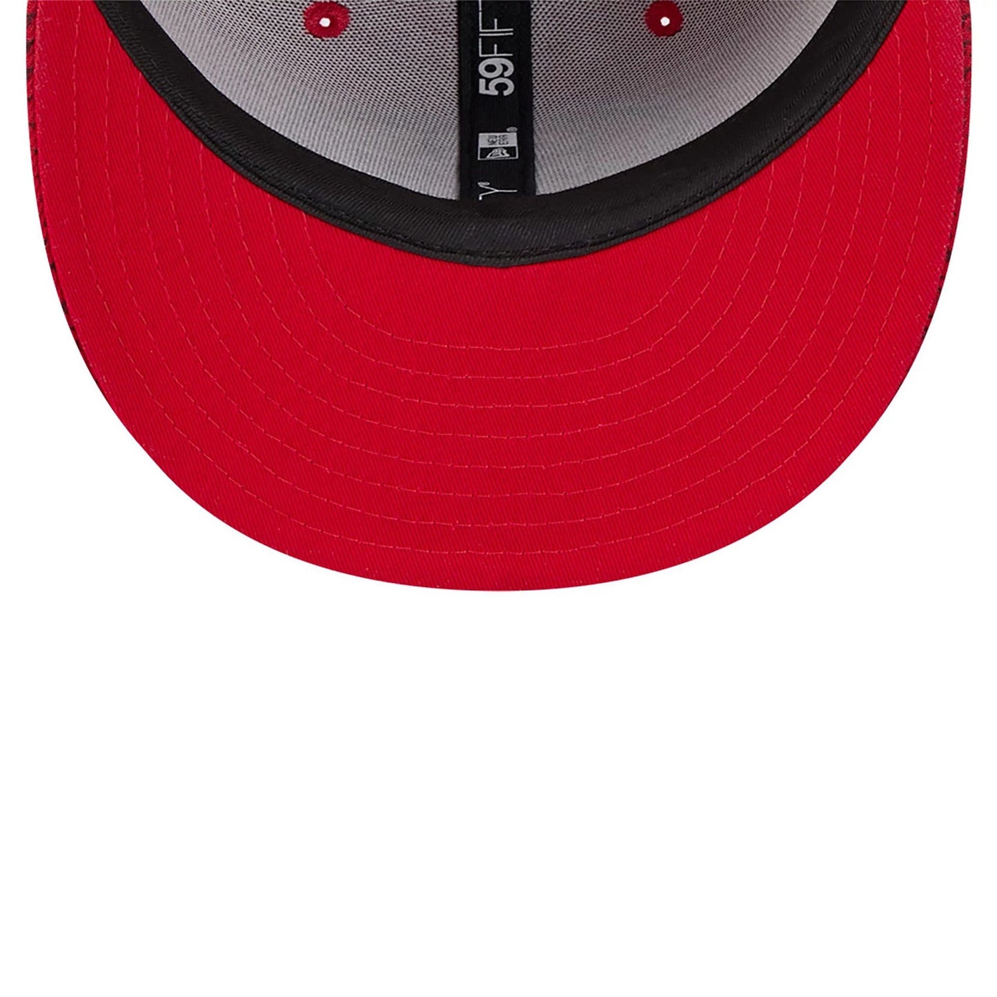 This is a San Francisco 49Ers NFL Sideline 2024 Red 59FIFTY Fitted Cap 4