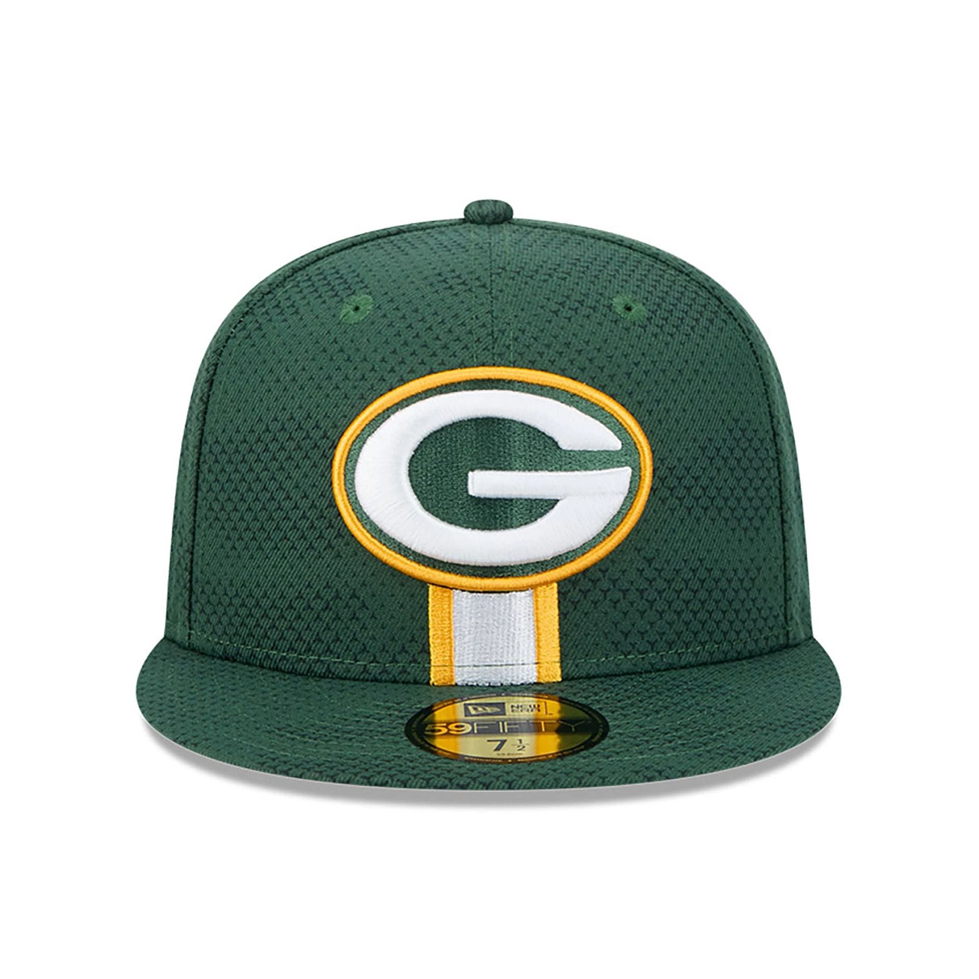 This is a Green Bay Packers NFL Sideline 2024 Dark Green 59FIFTY Fitted Cap 2