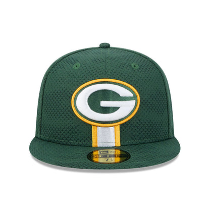 This is a Green Bay Packers NFL Sideline 2024 Dark Green 59FIFTY Fitted Cap 2