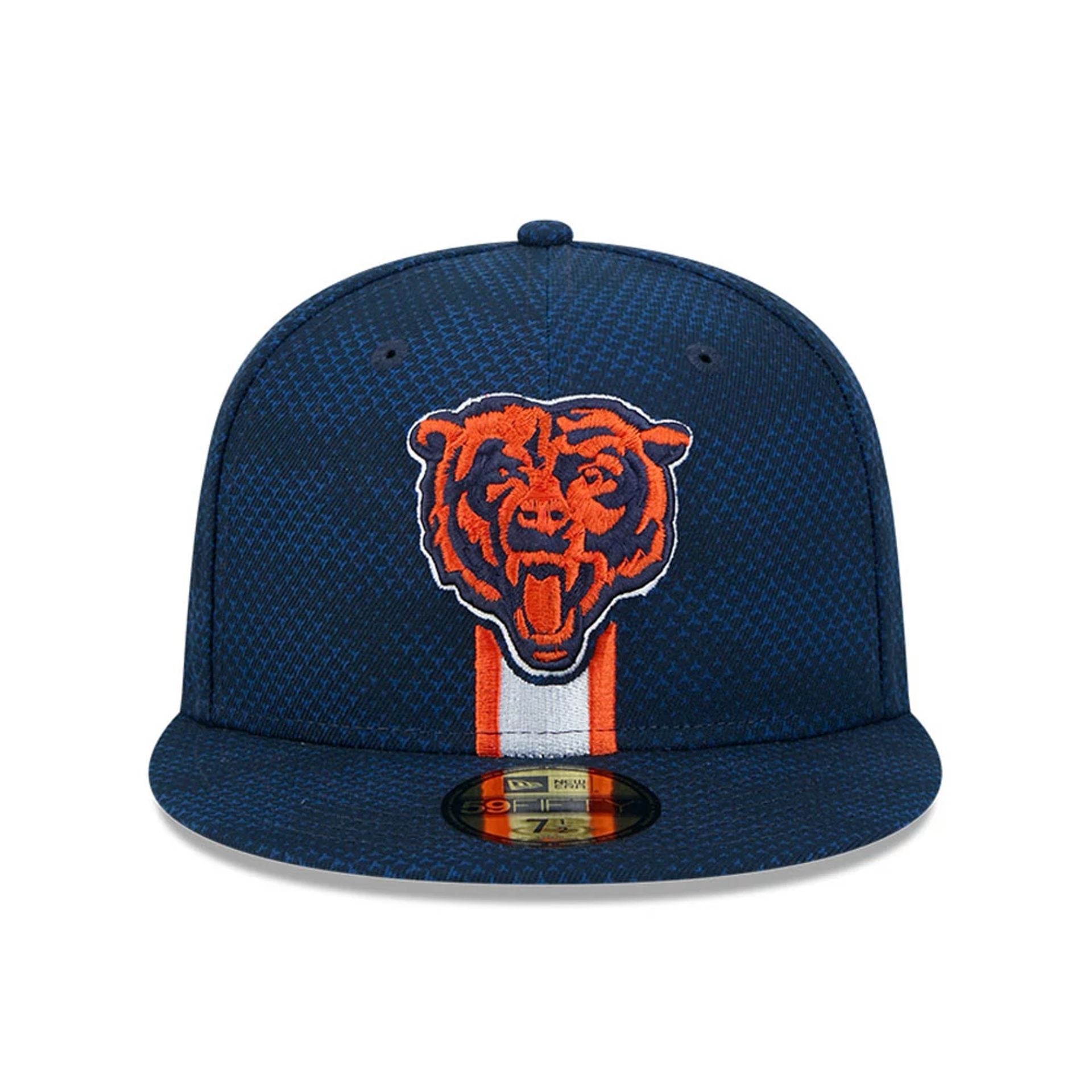 This is a Chicago Bears NFL Sideline 2024 Navy 59FIFTY Fitted Cap 3