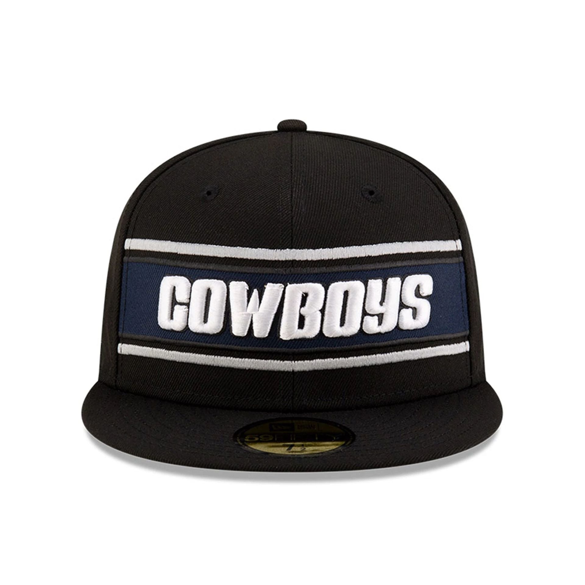 This is a Dallas Cowboys NFL Sideline 2024 Black 59FIFTY Fitted Cap 3