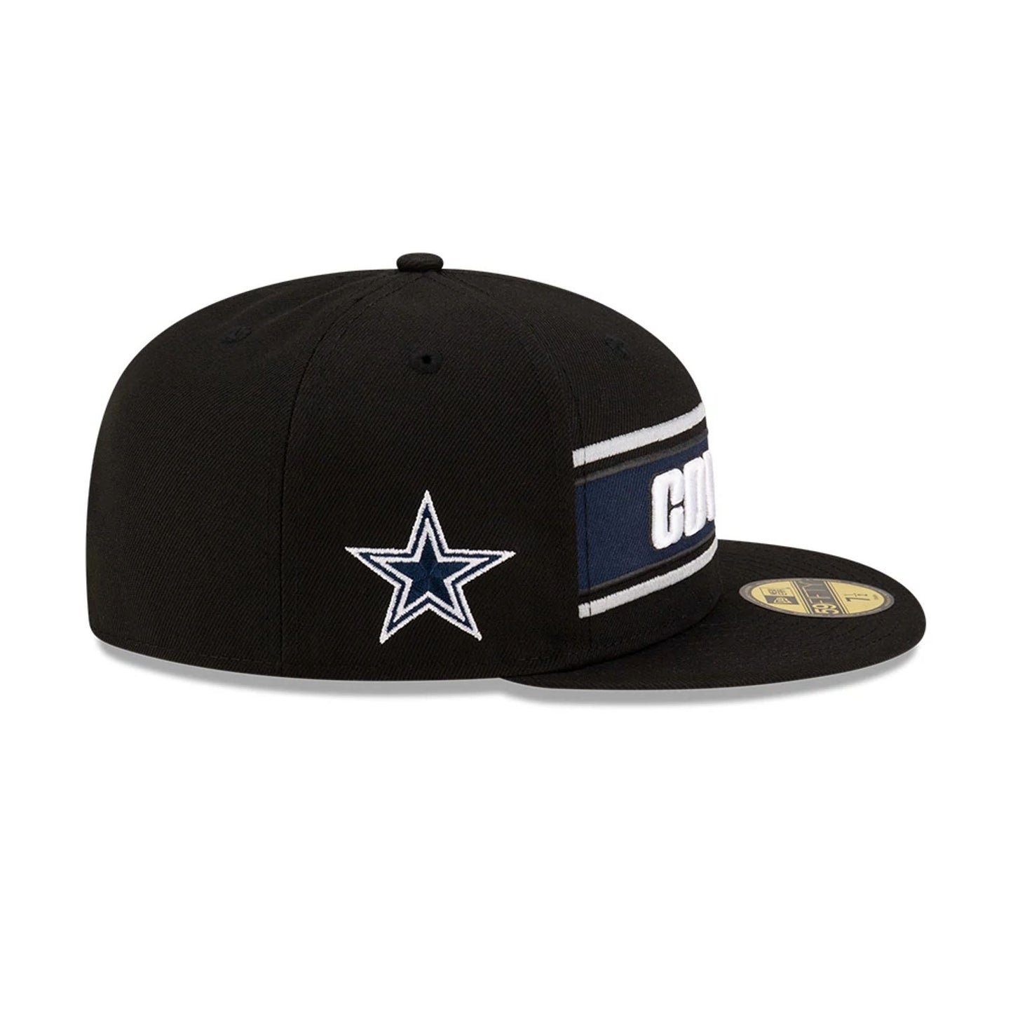 This is a Dallas Cowboys NFL Sideline 2024 Black 59FIFTY Fitted Cap 6