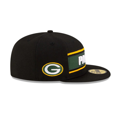 This is a Green Bay Packers NFL Sideline 2024 Black 59FIFTY Fitted Cap 6