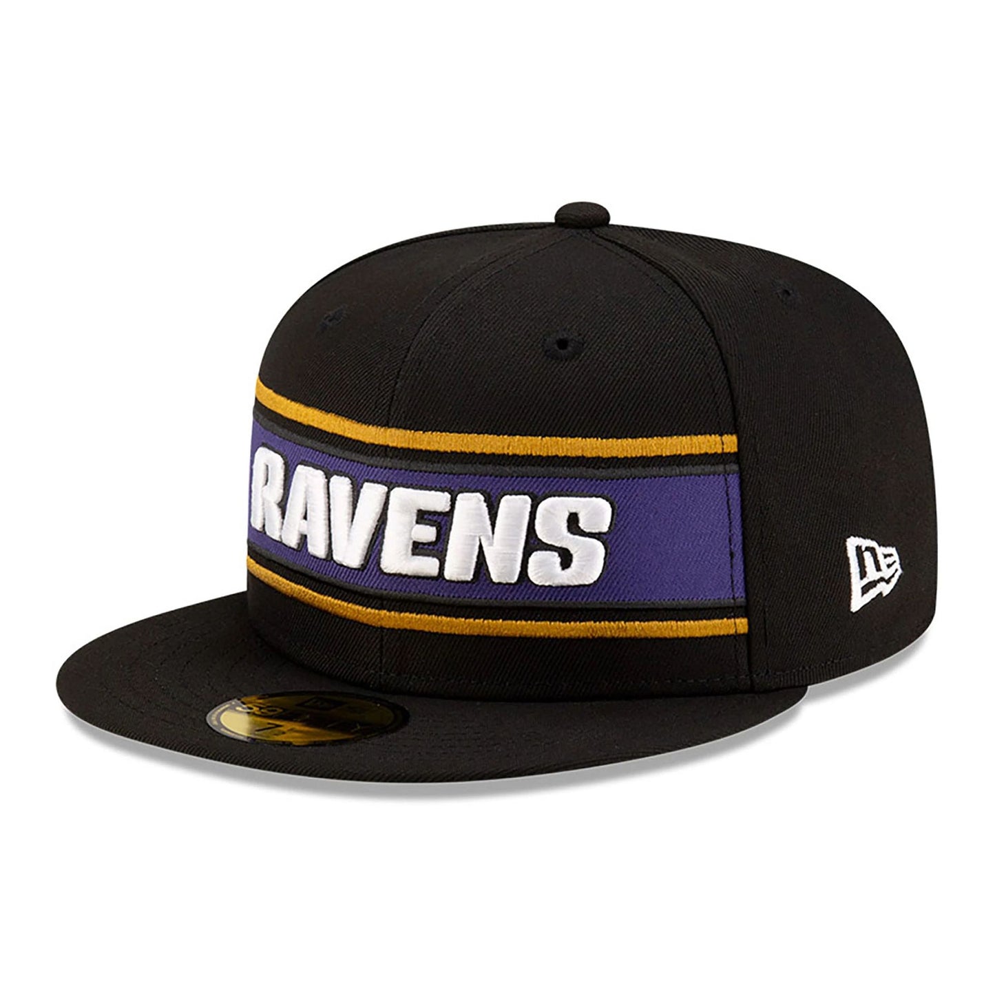 This is a Baltimore Ravens NFL Sideline 2024 Black 59FIFTY Fitted Cap 4