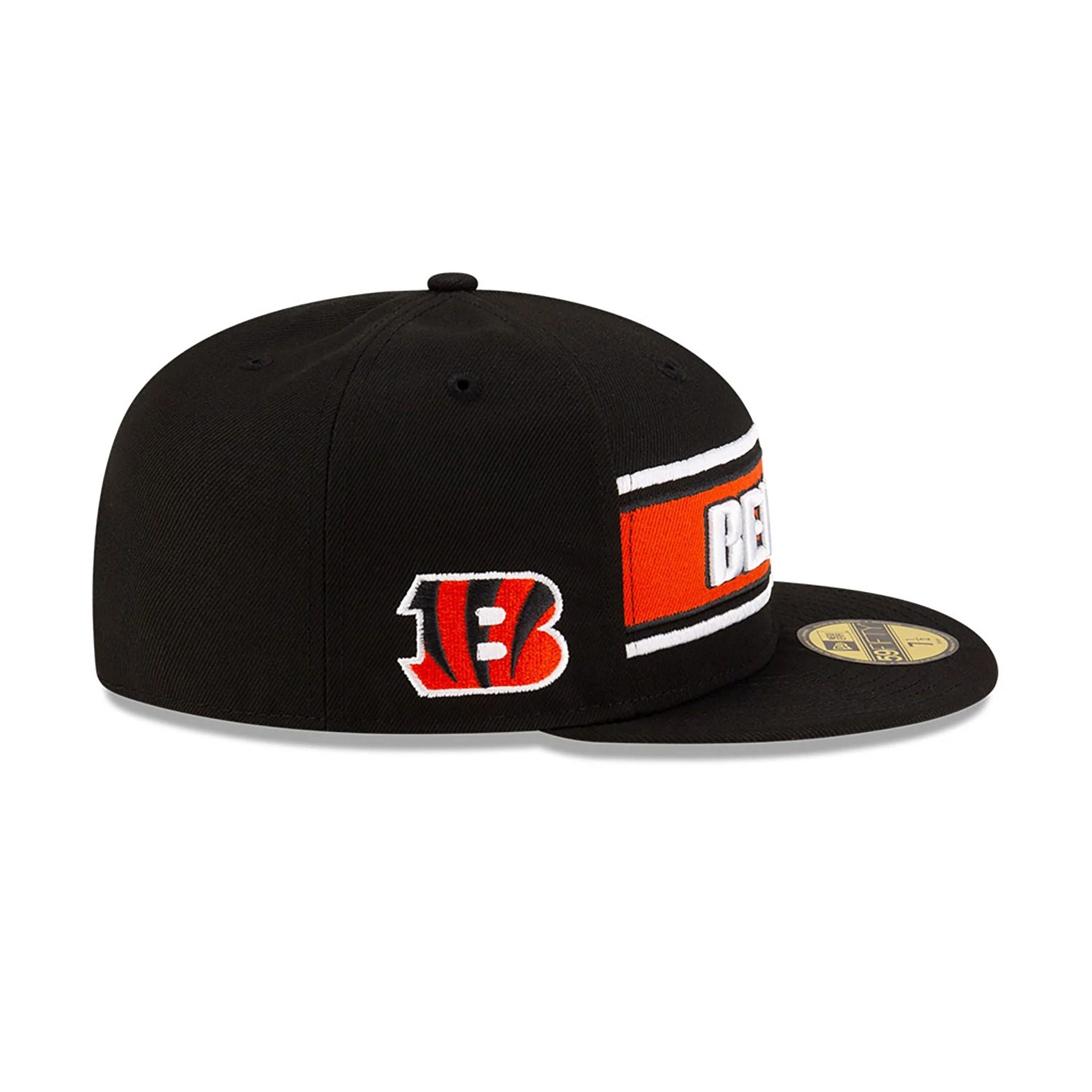 This is a Cincinnati Bengals NFL Sideline 2024 Black 59FIFTY Fitted Cap 6