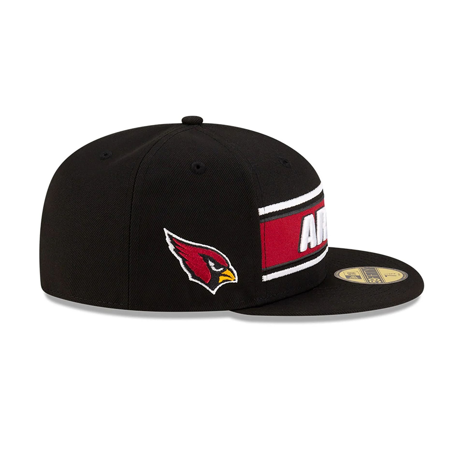 This is a Arizona Cardinals NFL Sideline 2024 Black 59FIFTY Fitted Cap 6