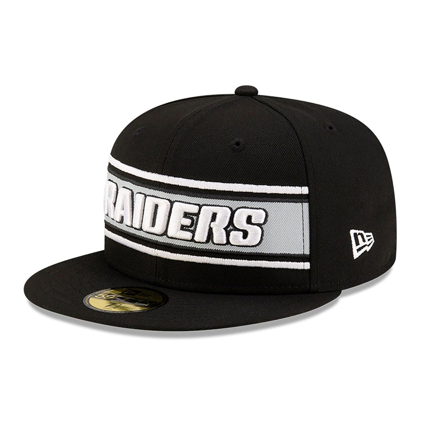 This is a Las Vegas Raiders NFL Sideline 2024 Black 59FIFTY Fitted Cap 4