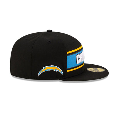 This is a LA Chargers NFL Sideline 2024 Black 59FIFTY Fitted Cap 6