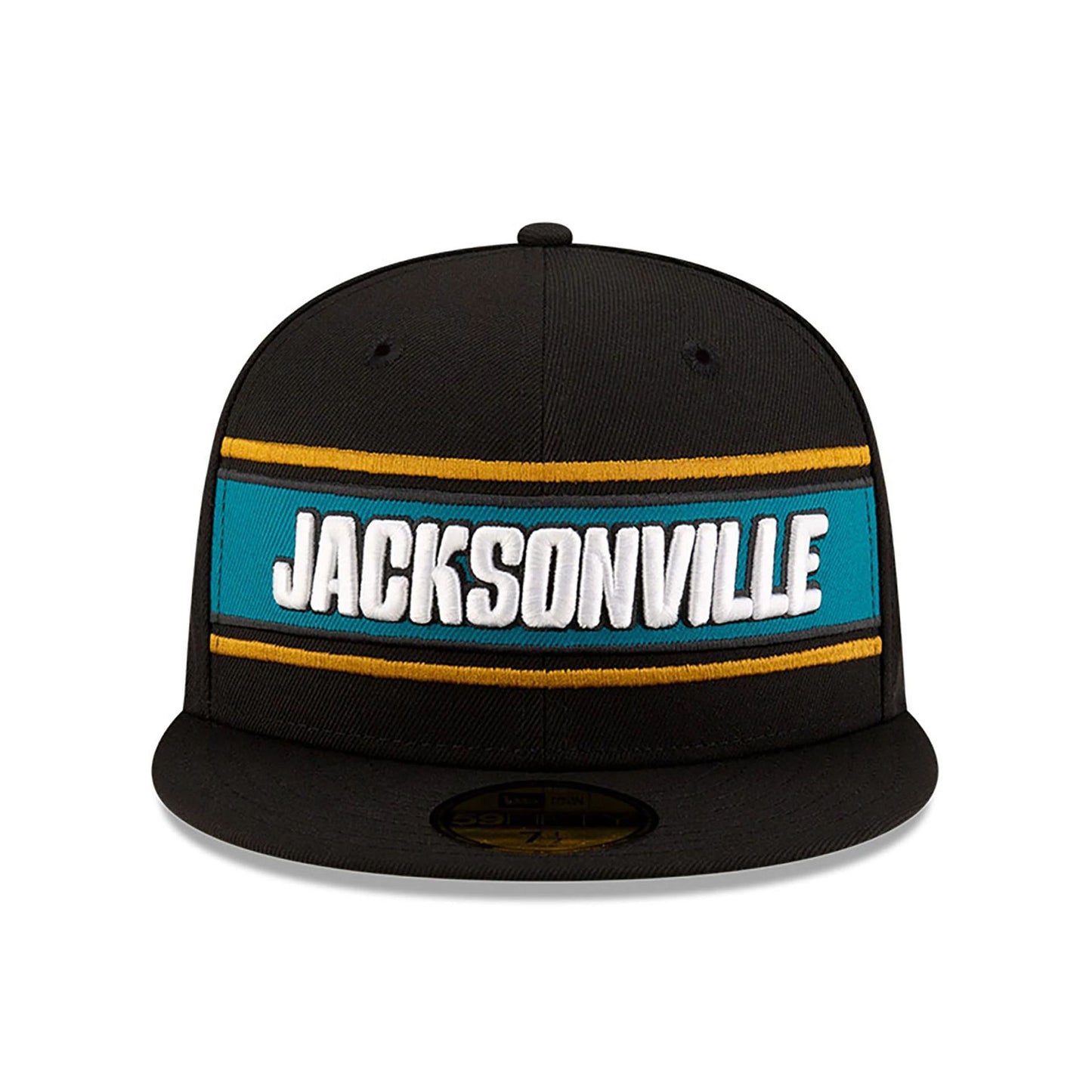 This is a Jacksonville Jaguars NFL Sideline 2024 Black 59FIFTY Fitted Cap 3