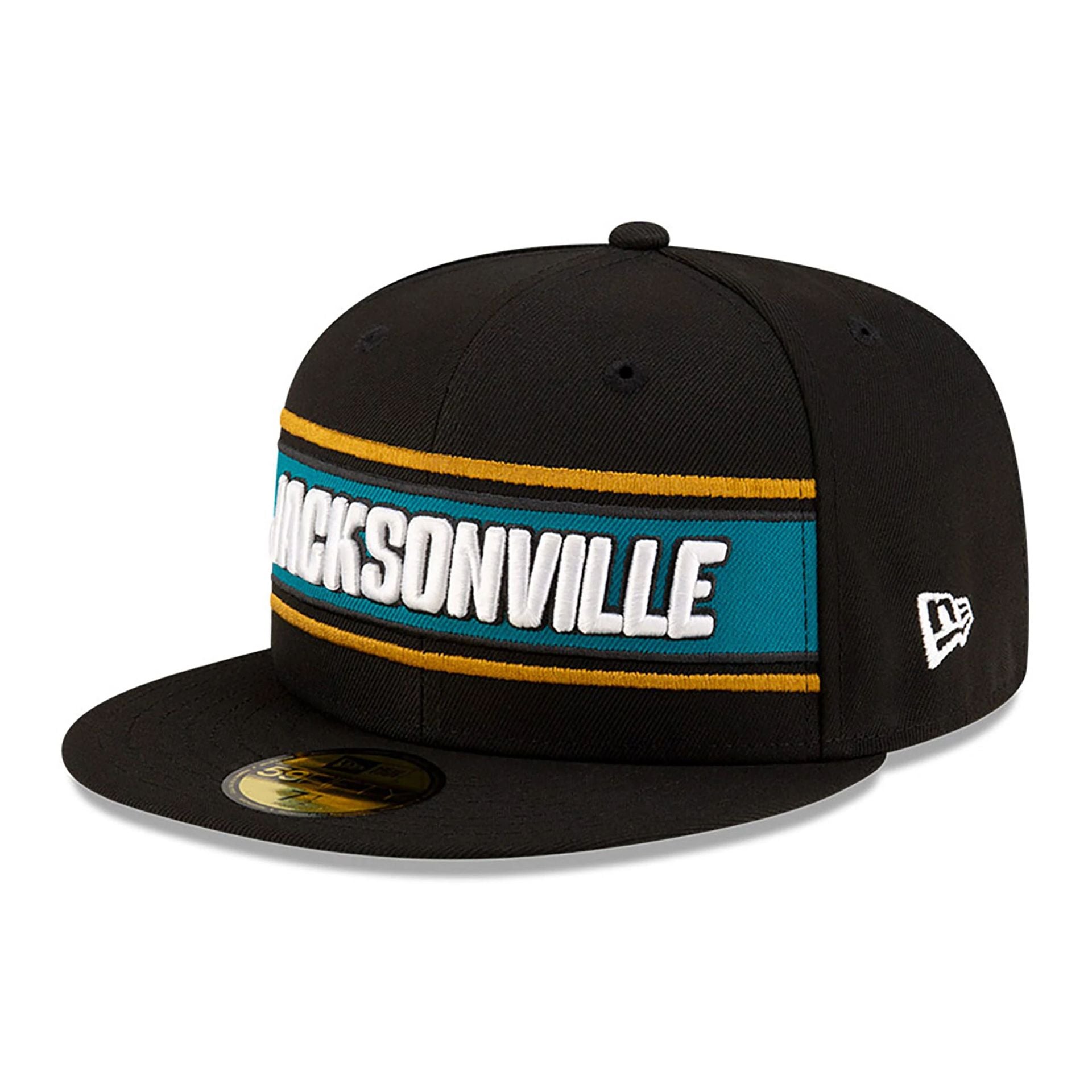 This is a Jacksonville Jaguars NFL Sideline 2024 Black 59FIFTY Fitted Cap 4