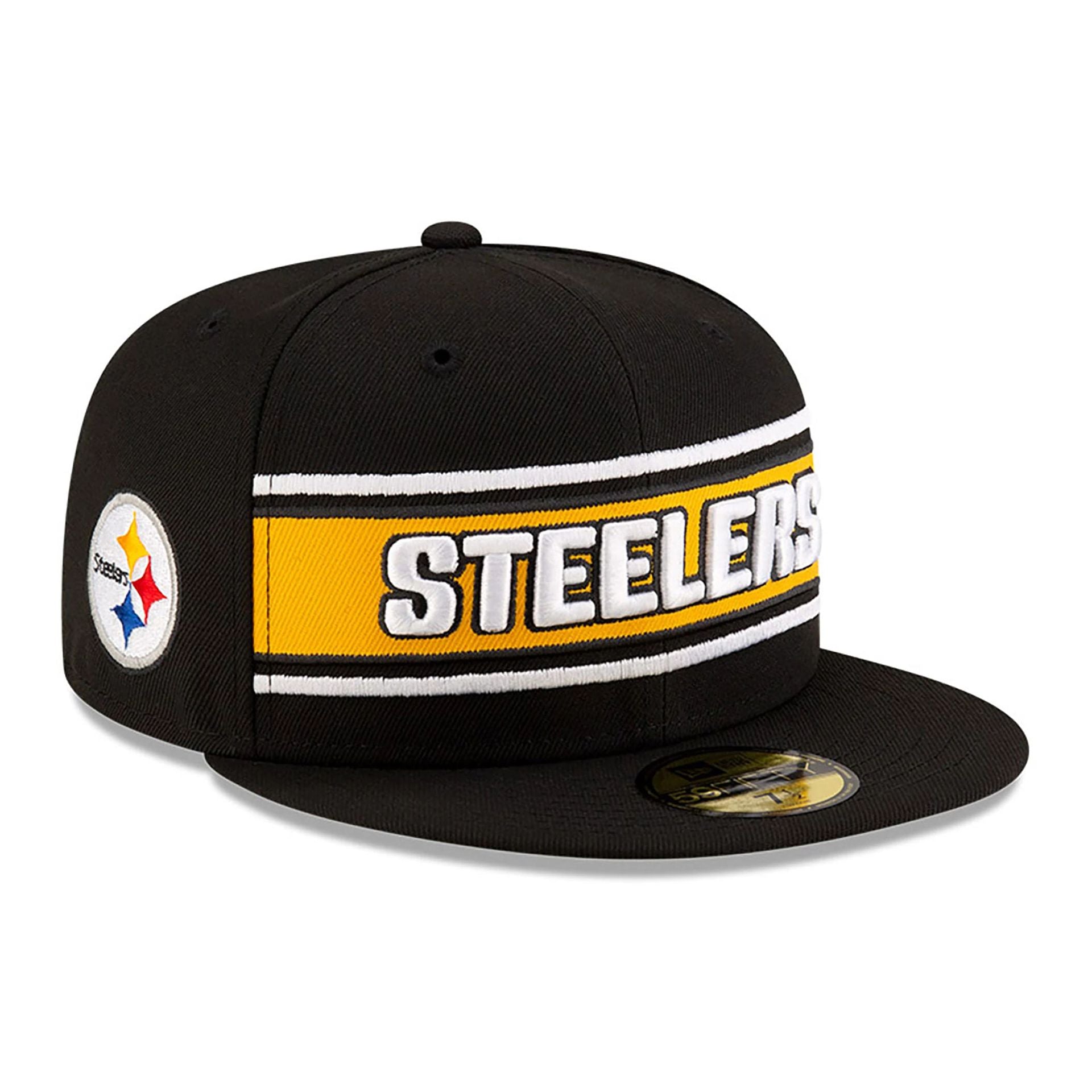 This is a Pittsburgh Steelers NFL Sideline 2024 Black 59FIFTY Fitted Cap 1