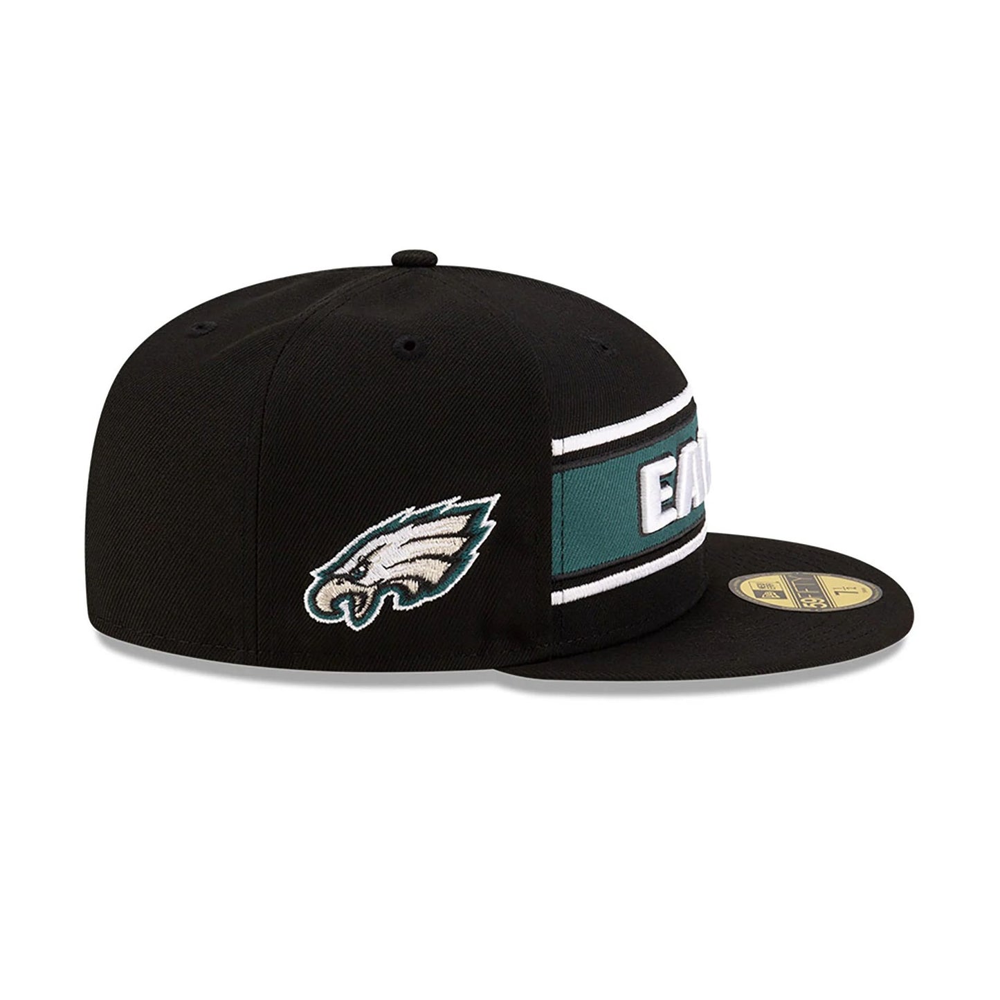 This is a Philadelphia Eagles NFL Sideline 2024 Black 59FIFTY Fitted Cap 6