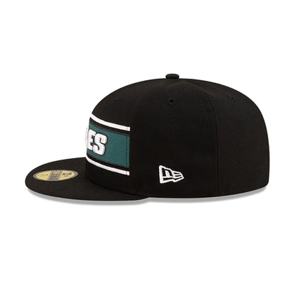 This is a Philadelphia Eagles NFL Sideline 2024 Black 59FIFTY Fitted Cap 7