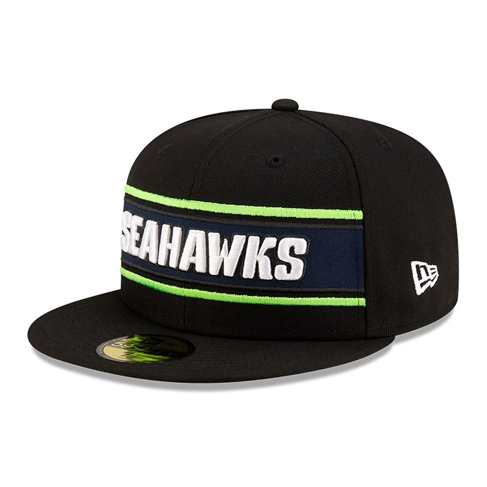 This is a Seattle Seahawks NFL Sideline 2024 Black 59FIFTY Fitted Cap 4