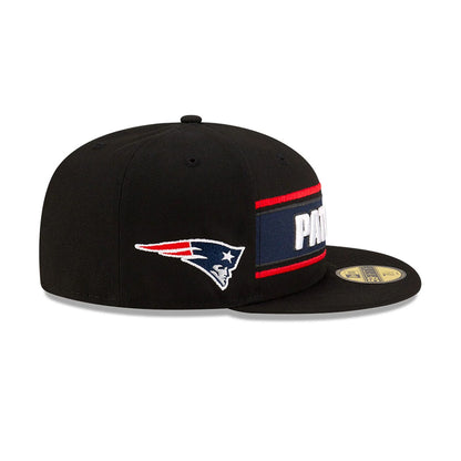 This is a New England Patriots NFL Sideline 2024 Black 59FIFTY Fitted Cap 6