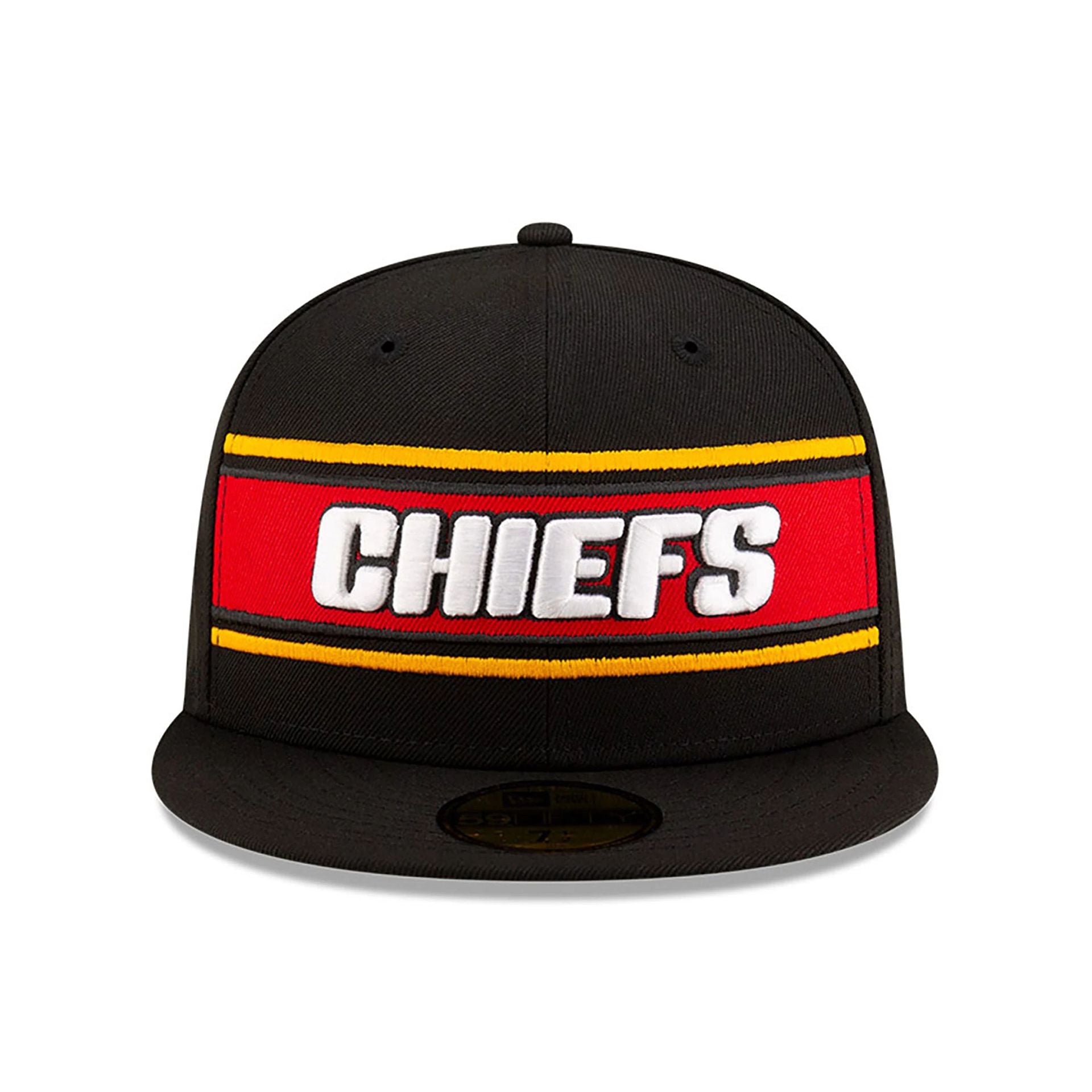 This is a Kansas City Chiefs NFL Sideline 2024 Black 59FIFTY Fitted Cap 3