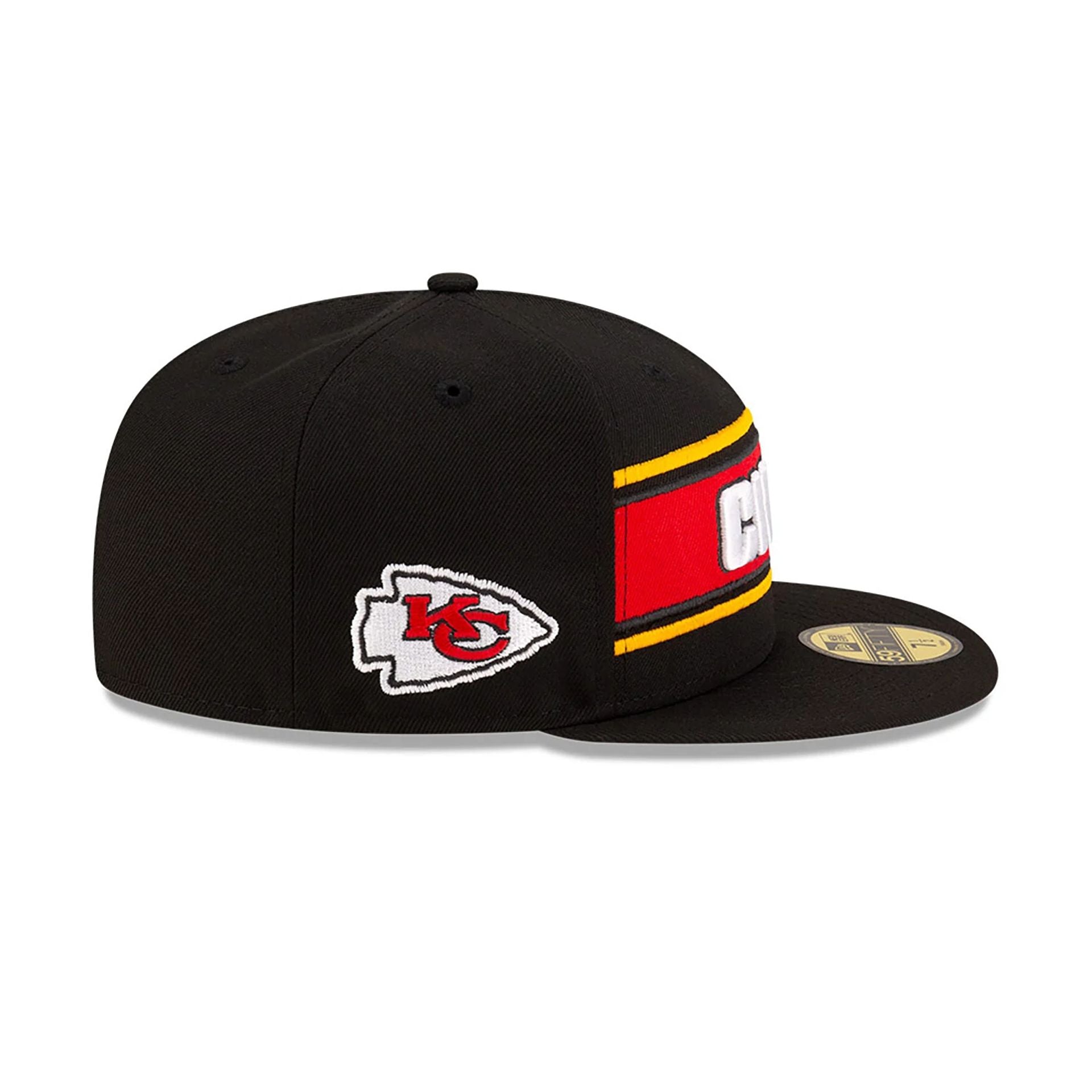 This is a Kansas City Chiefs NFL Sideline 2024 Black 59FIFTY Fitted Cap 6