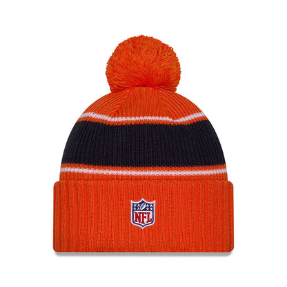 This is a Denver Broncos NFL Sideline 2024 Orange Sport Knit Beanie Hat 2