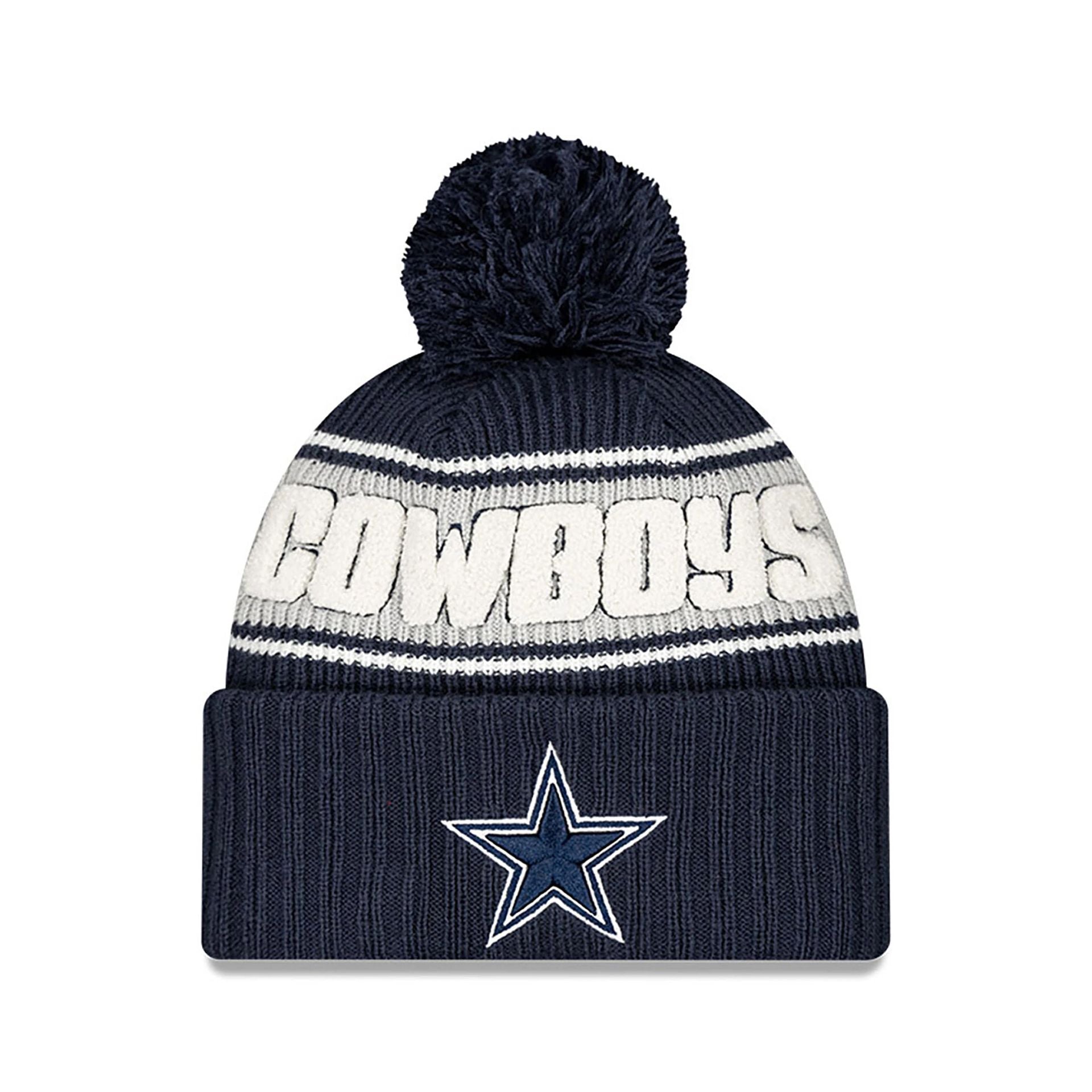 Dallas Cowboys NFL Sideline 2024 Dark Blue Sport Knit Beanie Hat New