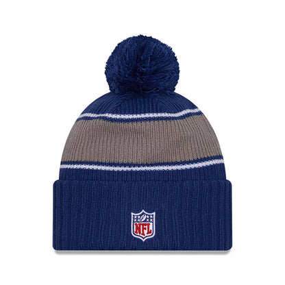 This is a Indianapolis Colts NFL Sideline 2024 Blue Sport Knit Beanie Hat 2