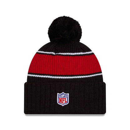 This is a NFL Official Logo NFL Sideline 2024 Black Sport Knit Beanie Hat 2