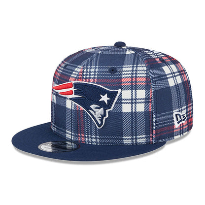 This is a New England Patriots NFL Sideline 2024 Dark Blue 9FIFTY Snapback Cap 1