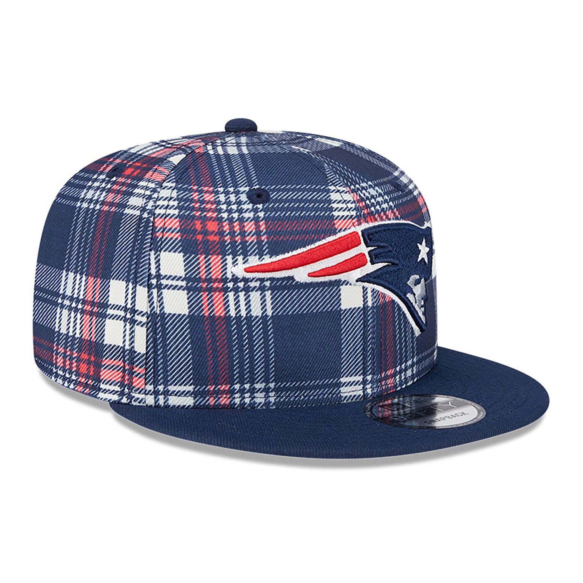 This is a New England Patriots NFL Sideline 2024 Dark Blue 9FIFTY Snapback Cap 4