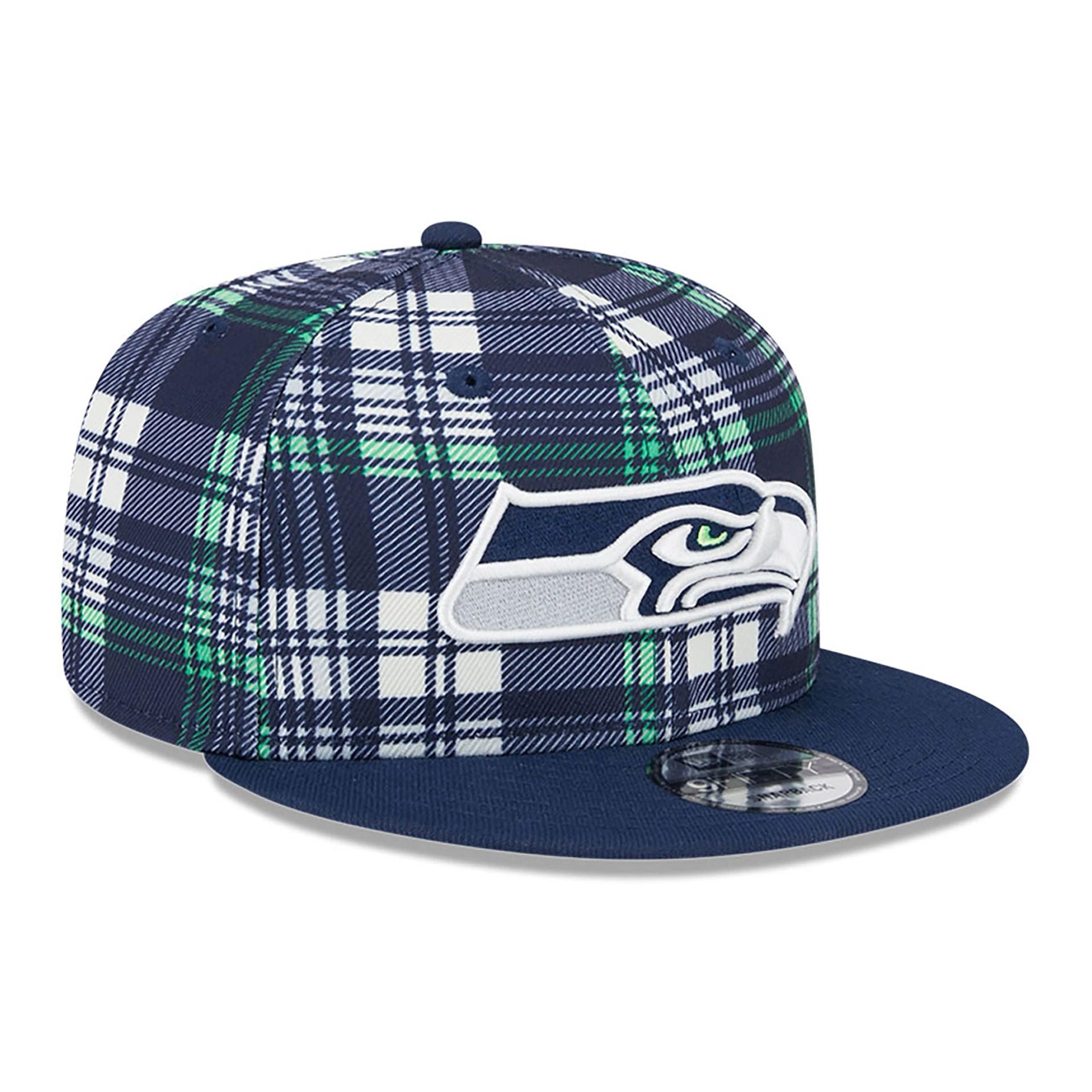 This is a Seattle Seahawks NFL Sideline 2024 Dark Blue 9FIFTY Snapback Cap 3