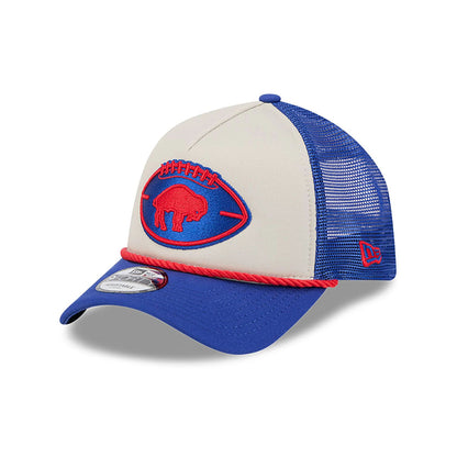 This is a Buffalo Bills NFL Sideline 2024 Historic Blue 9FORTY A-Frame Adjustable Cap 1