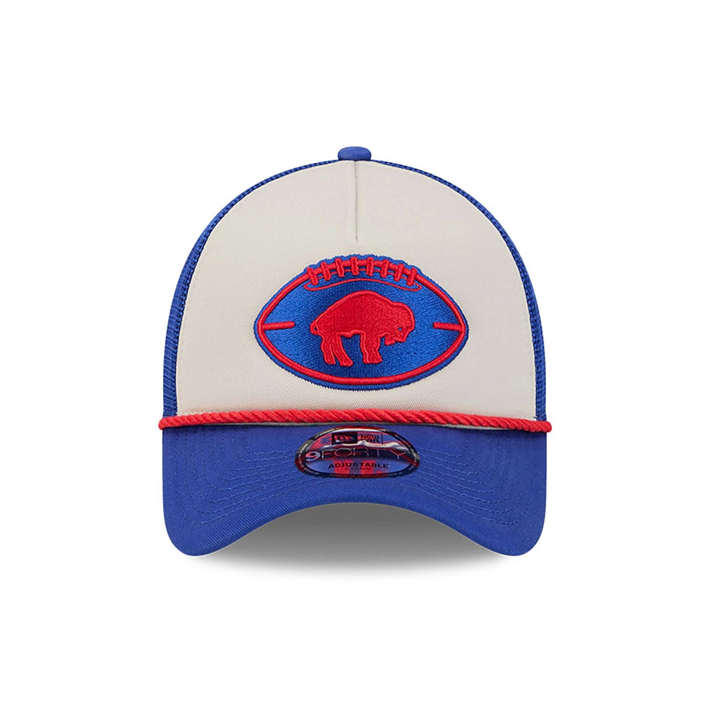 This is a Buffalo Bills NFL Sideline 2024 Historic Blue 9FORTY A-Frame Adjustable Cap 2