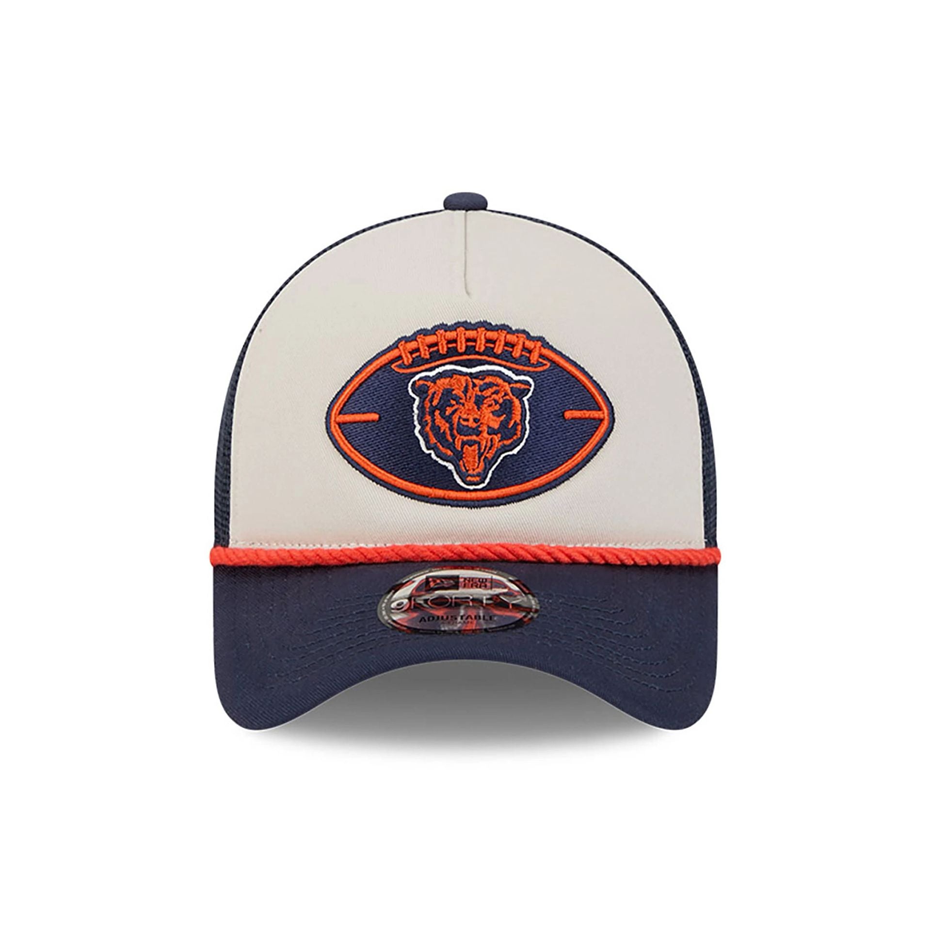 This is a Chicago Bears NFL Sideline 2024 Historic Dark Blue 9FORTY A-Frame Adjustable Cap 2