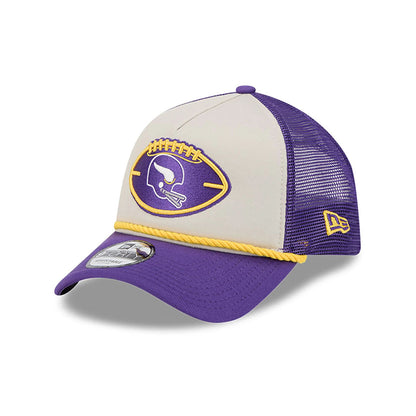 This is a Minnesota Vikings NFL Sideline 2024 Historic Purple 9FORTY A-Frame Adjustable Cap 1