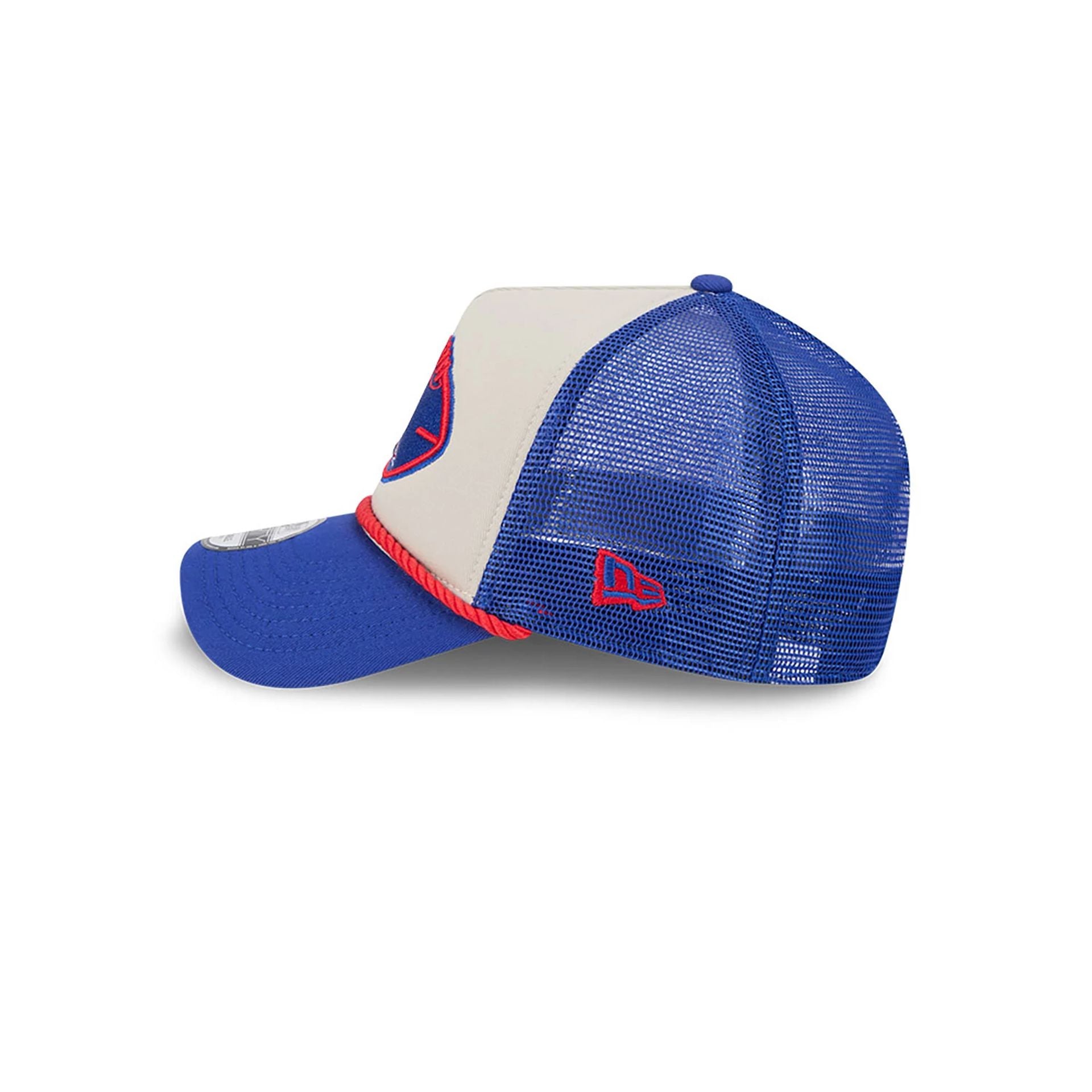 This is a New England Patriots NFL Sideline 2024 Historic Blue 9FORTY A-Frame Adjustable Cap 7