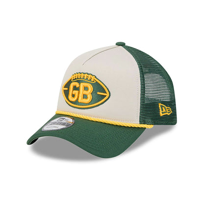 This is a Green Bay Packers NFL Sideline 2024 Historic Dark Green 9FORTY A-Frame Adjustable Cap 1