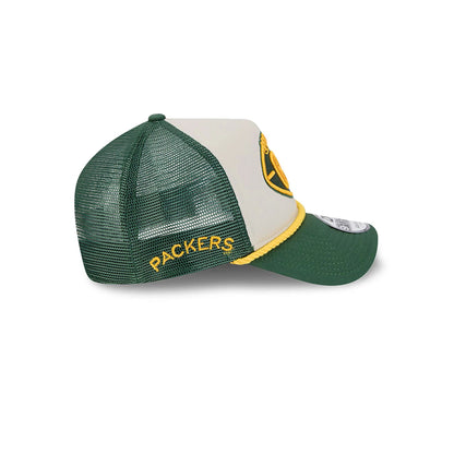 This is a Green Bay Packers NFL Sideline 2024 Historic Dark Green 9FORTY A-Frame Adjustable Cap 6