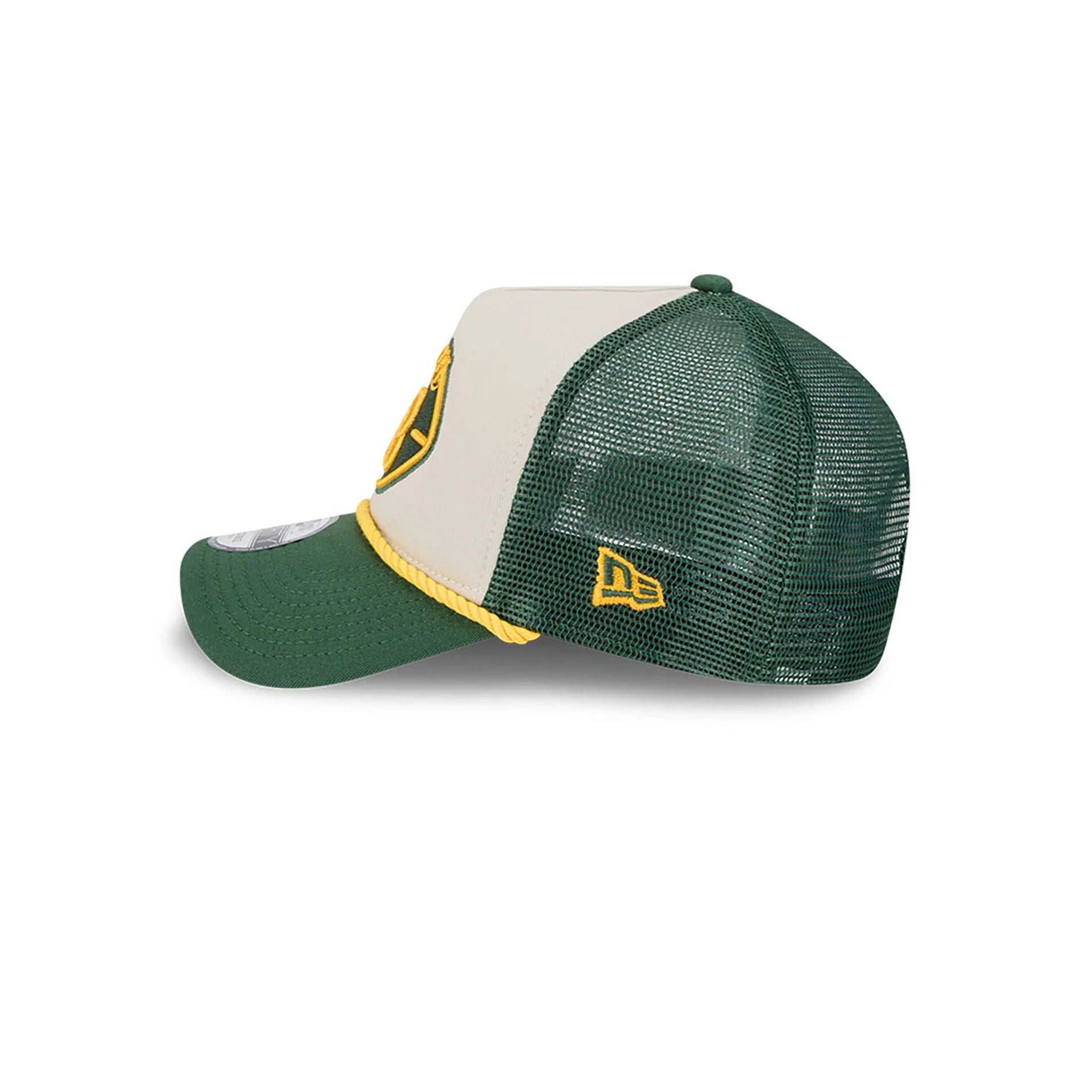 This is a Green Bay Packers NFL Sideline 2024 Historic Dark Green 9FORTY A-Frame Adjustable Cap 7