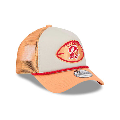 This is a Tampa Bay Buccaneers NFL Sideline 2024 Historic Orange 9FORTY A-Frame Adjustable Cap 3