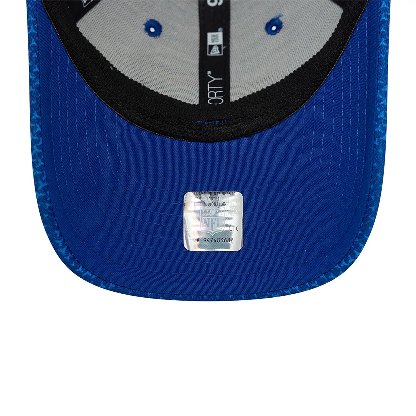 This is a Buffalo Bills Youth NFL Sideline 2024 Blue 9FORTY Stretch Snap Cap 5