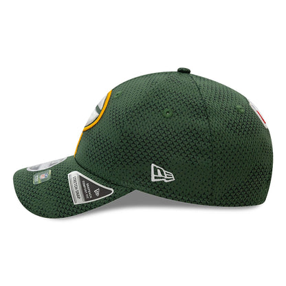 This is a Green Bay Packers Youth NFL Sideline 2024 Dark Green 9FORTY Stretch Snap Cap 7