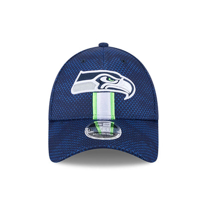 This is a Seattle Seahawks NFL Sideline 2024 Dark Blue 9FORTY Stretch Snap Cap 2