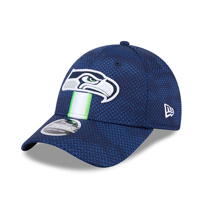 This is a Seattle Seahawks NFL Sideline 2024 Dark Blue 9FORTY Stretch Snap Cap 3