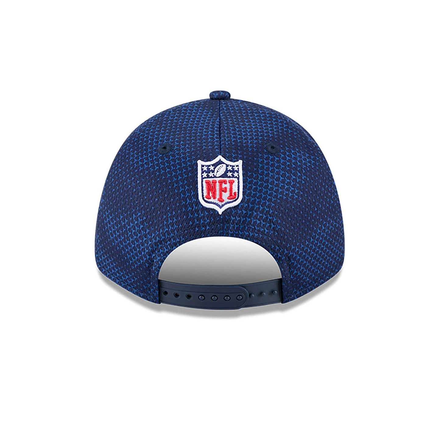 This is a Tennessee Titans NFL Sideline 2024 Dark Blue 9FORTY Stretch Snap Cap 5