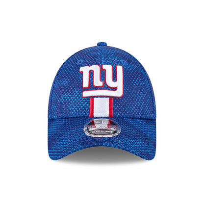 This is a New York Giants NFL Sideline 2024 Blue 9FORTY Stretch Snap Cap 2