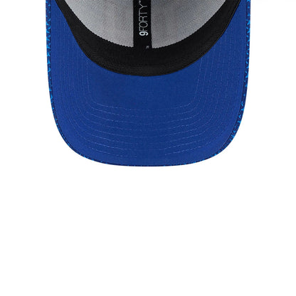 This is a New York Giants NFL Sideline 2024 Blue 9FORTY Stretch Snap Cap 4