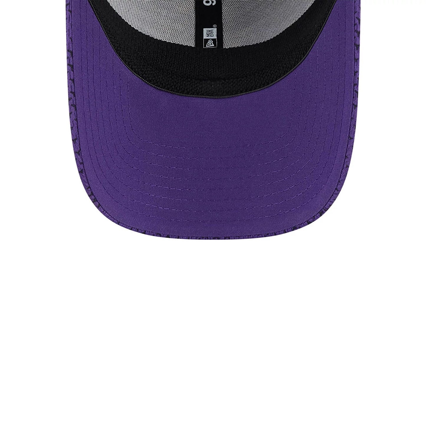 This is a Minnesota Vikings NFL Sideline 2024 Purple 9FORTY Stretch Snap Cap 4